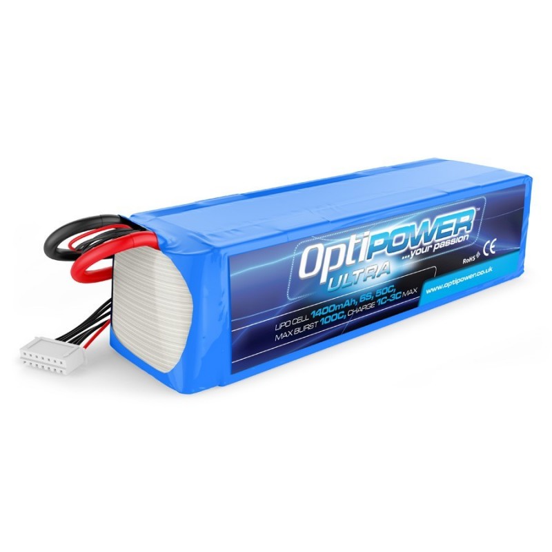 OPTIPOWER 6S 1400mAh 50C ULTRA Lipo