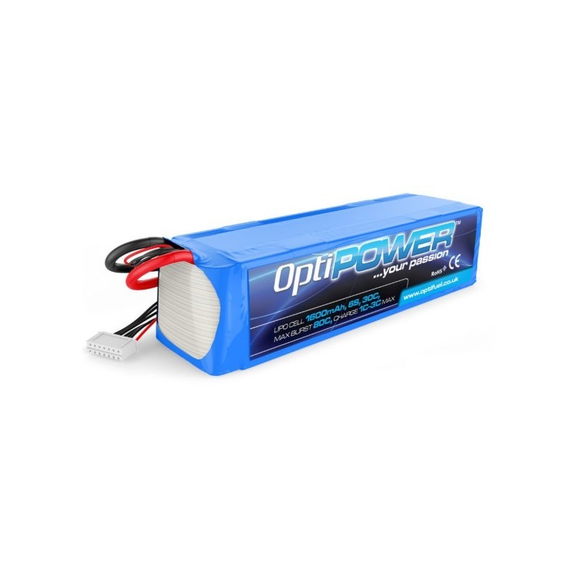 OPTIPOWER 6S 1600mAh 30C Lipo