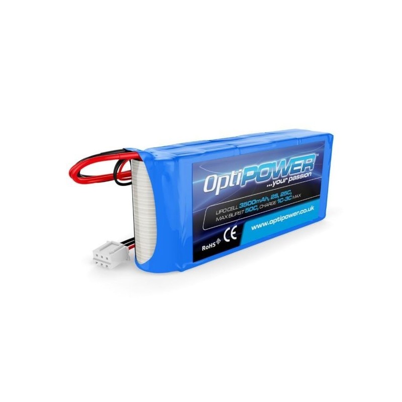 OptiPower Lipo Battery 2150mAh 2S1P 25C RX Pack