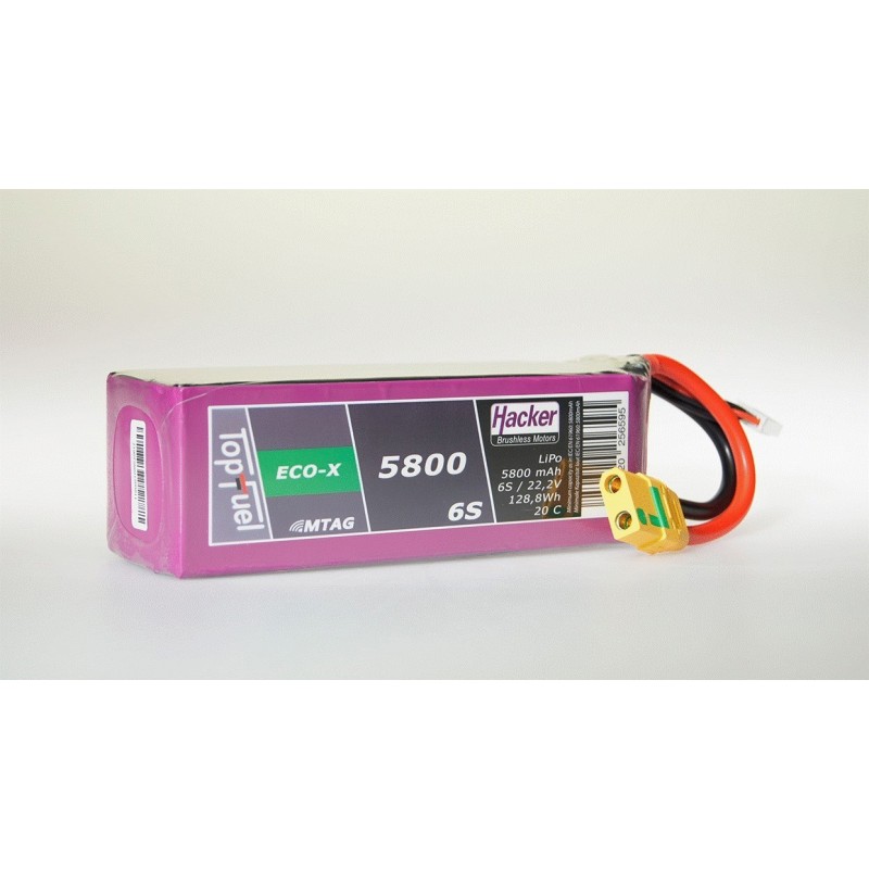 TopFuel LiPo 20C-ECO-X 5800mAh 6S  EC5 connector